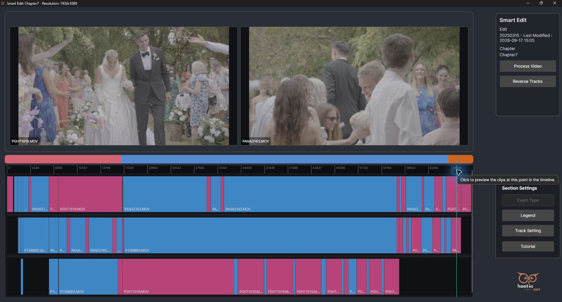 Front and rear views of the couple leaving the ceremony